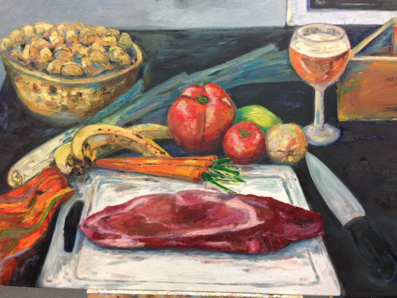 Schilderij: Keuken tafereel
