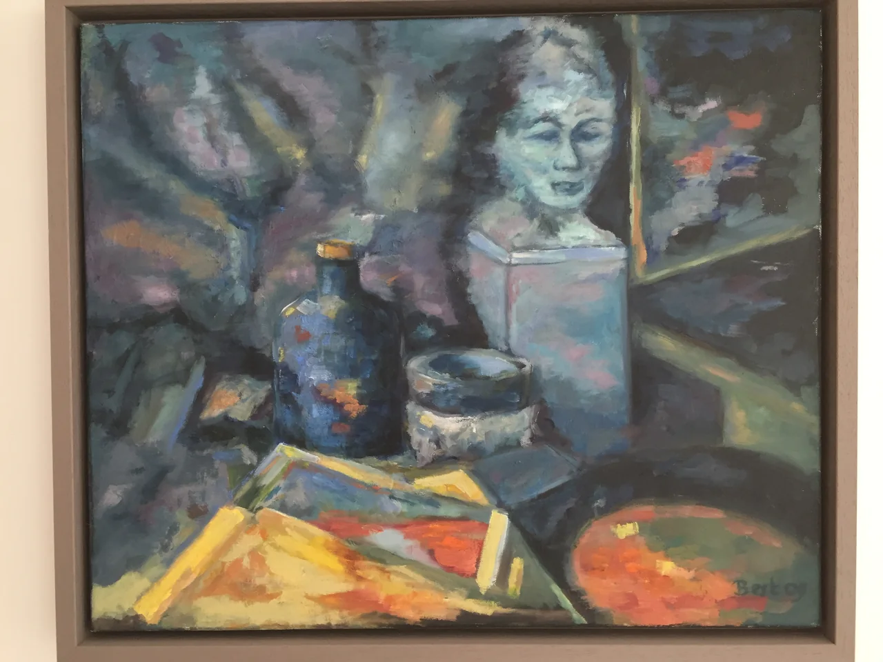 Schilderij: Stilleven met buste