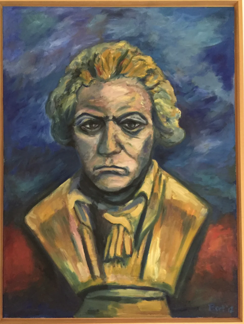 Schilderij: Buste Beethoven