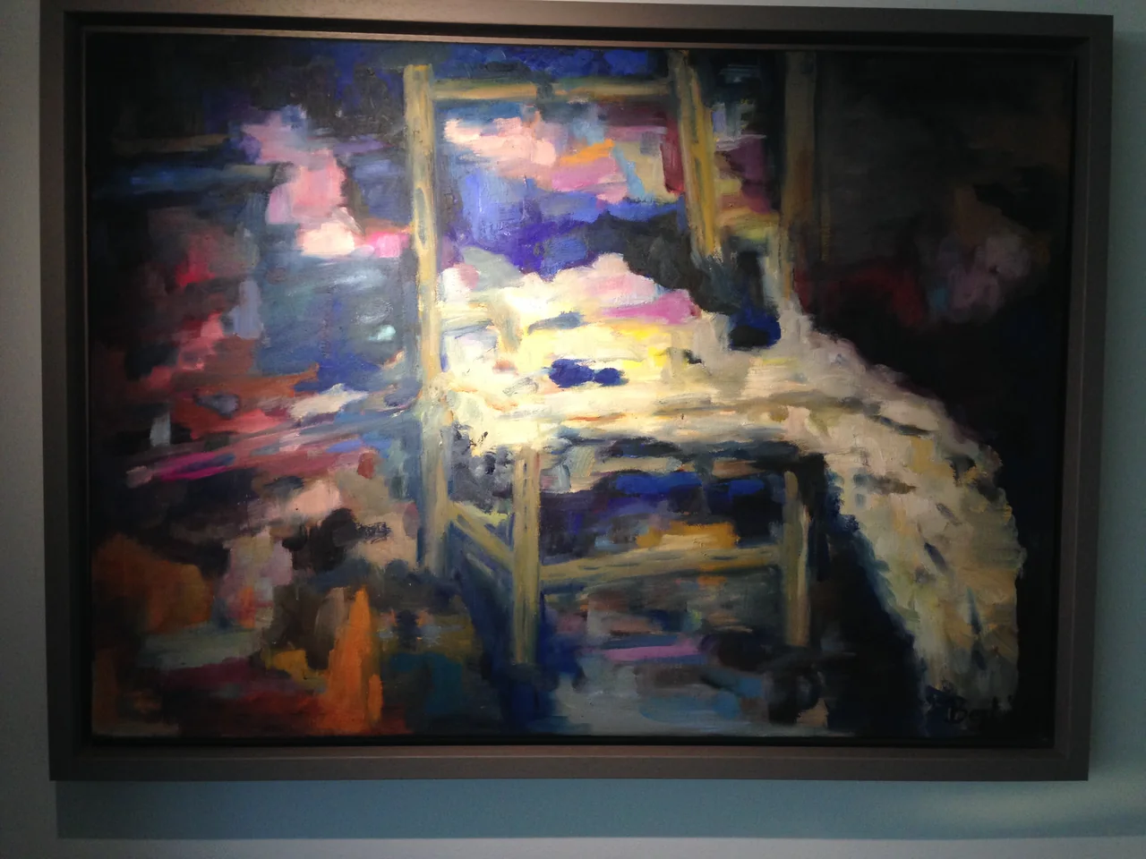 Schilderij: Stoel met doek