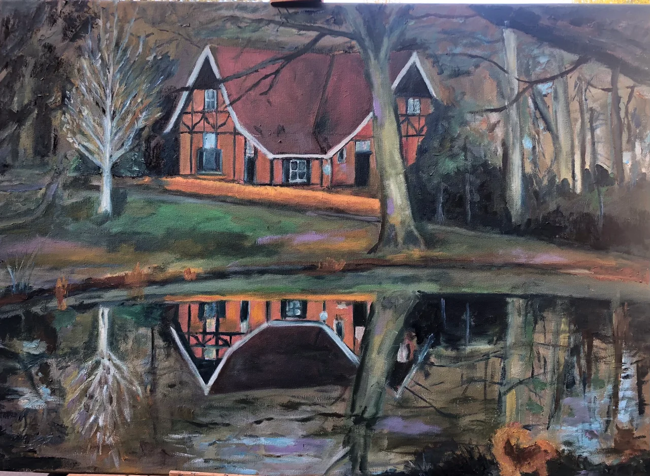 Schilderij: Engelse tuin Kalheupink