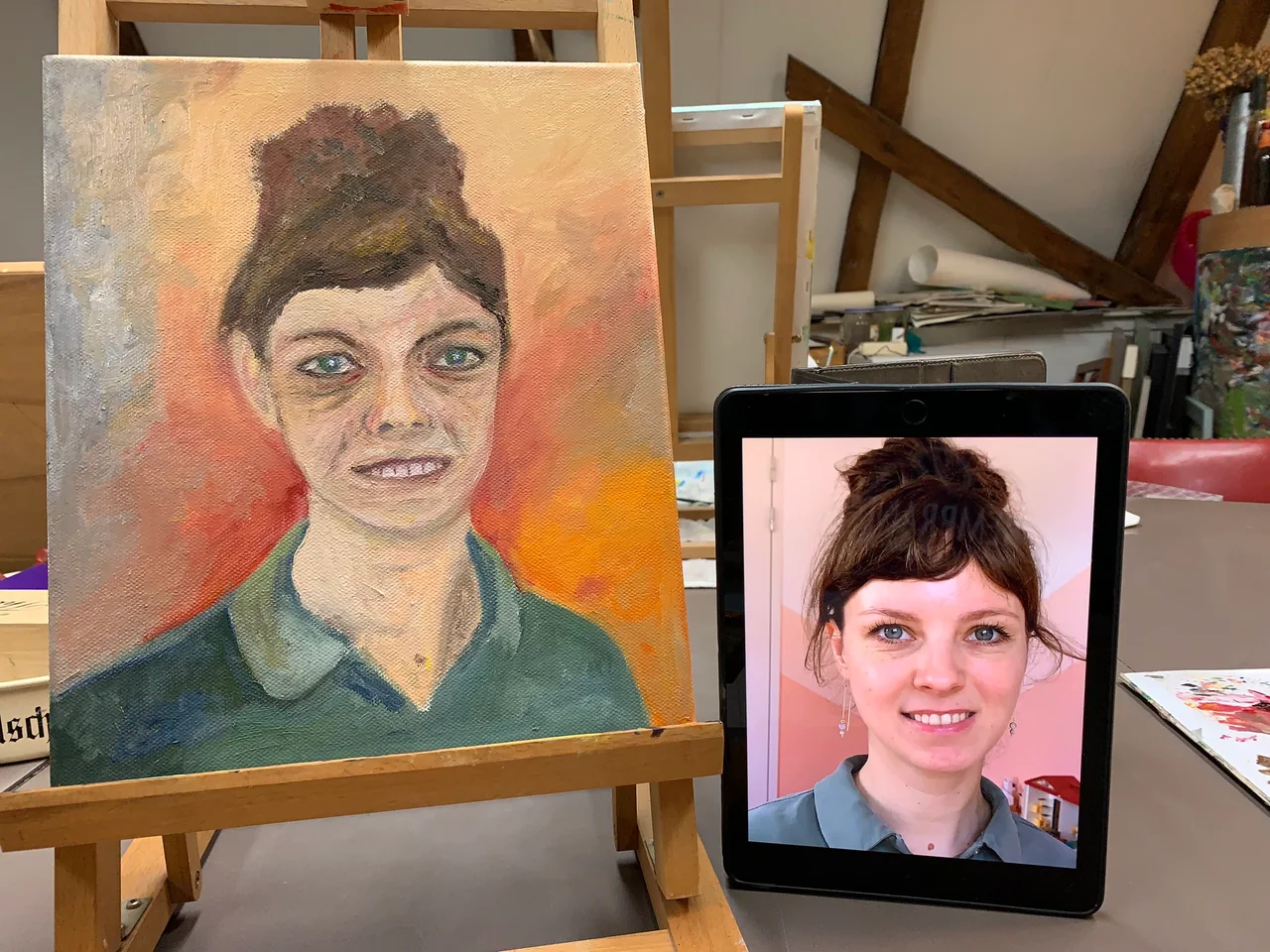 Studie en schilderproces