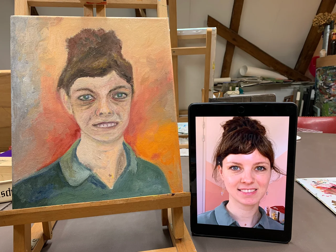 Studie en schilderproces
