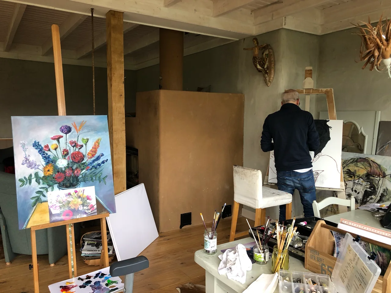 Schilderen in de schuur